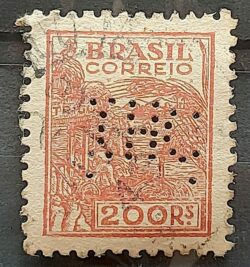 Perfins Selo Regular RHM 357 Netinha Trigo Gastronomia 1941 15