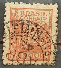 Perfins Selo Regular RHM 357 Netinha Trigo Gastronomia 1941 2