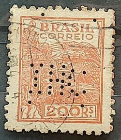 Perfins Selo Regular RHM 357 Netinha Trigo Gastronomia 1941 8