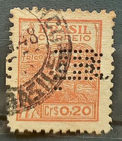 Perfins Selo Regular RHM 482 Netinha Trigo Gastronomia 1946 2