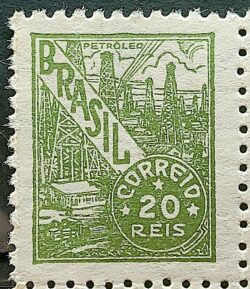 Selo Regular RHM 440B Netinha Petroleo 20 Reis Filigrana O 1942