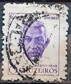 Selo Regular RHM 519 Vultos Celebres Severino Neiva 1963 Circulado 6