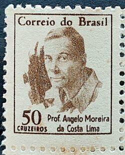 Selo Regular RHM 521 Vultos Celebres Angelo Moreira da Costa Lima 1966