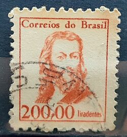 Selo Regular RHM 523 Vultos Celebres Tiradentes 1965 Circulado 2