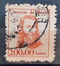 Selo Regular RHM 523 Vultos Celebres Tiradentes 1965 Circulado 5