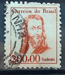 Selo Regular RHM 523 Vultos Celebres Tiradentes 1965 Circulado 9
