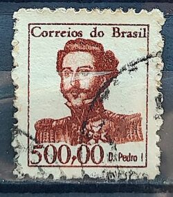 Selo Regular RHM 524 Vultos Celebres Dom Pedro Monarquia 1965 Circulado 12