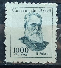 Selo Regular RHM 525 Vultos Celebres Dom Pedro II Monarquia 1966