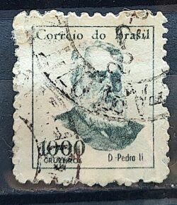 Selo Regular RHM 525 Vultos Celebres Dom Pedro II Monarquia 1966 Circulado 1