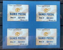 Selo Regular RHM 862 Banco Postal Economia Dinheiro 2012 Quadra