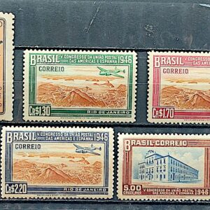 C 215 Selo Congresso UPAEP Congresso da Uniao Postal das Americas e Espanha 1946 Serie Completa 2