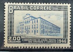 C 218 Selo Congresso UPAEP Congresso da Uniao Postal das Americas e Espanha 1946