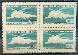 C 222 Selo Pro Construcao Farol de Colombo 1946 Quadra