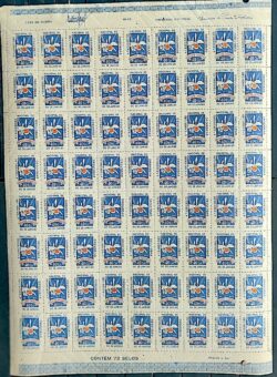 C 224 Selo Exposicao Nacional de Orquideas Flora 1946 Folha 1