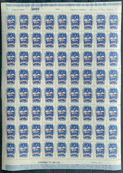 C 224 Selo Exposicao Nacional de Orquideas Flora 1946 Folha