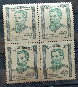 C 225 Selo General Gomes Carneiro Militar 1946 Quadra MH