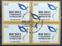 C 2976 Selo Jogos Mundiais Militares Militar Esporte 2010 Quadra CBC RJ