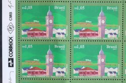 C 3000 Selo Vila Inglesa de Paranapiaçaba Santo Andre Trem Relogio 2010 Quadra Vinheta Correios