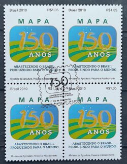 C 3002 Selo MAPA 150 Anos Agricultura 2010 Quadra CBC DF