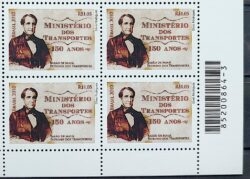 C 3003 Selo Ministerio dos Transportes Barao de Maua 2010 Quadra Codigo de Barras