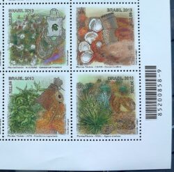 C 3011 Selo Plantas Texteis 2010 Codigo de Barras