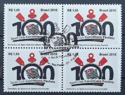C 3027 Selo Corinthians Futebol 2010 Quadra CBC SP