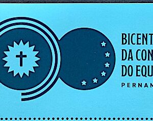 Vinheta do C 4157 Selo Bicentenario Confederacao do Equador Brasao Mao Pernambuco 2024