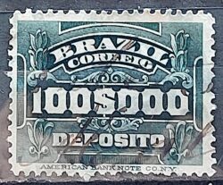 D 11 Selo Deposito Cifra Horizontal 100_000 Reis 1913 4