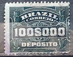 D 11 Selo Deposito Cifra Horizontal 100_000 Reis 1913 6