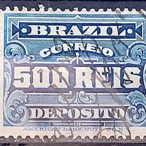 D 3 Selo Deposito Cifra Horizontal 500 Reis 1913 5