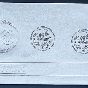 Envelope EPD 2000 098r Descobrimento do Brasil Indio Navio Mascaras CBC BA