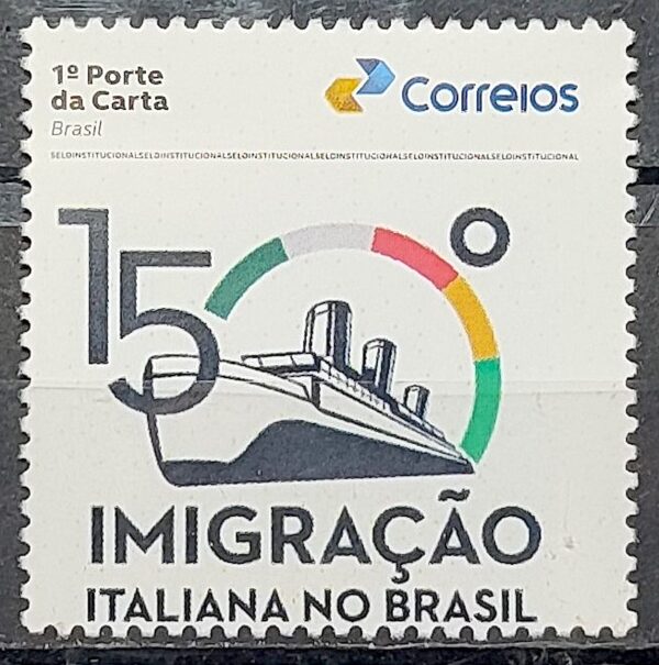 SI 24 Selo Institucional Imigracao Italiana no Brasil Navio Historia 2024