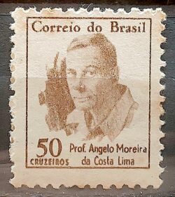 Selo Regular RHM 521 Vultos Celebres Angelo Moreira da Costa Lima 1966 2