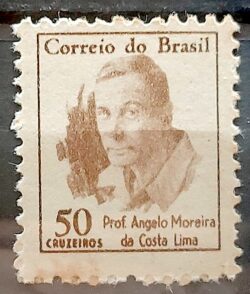 Selo Regular RHM 521 Vultos Celebres Angelo Moreira da Costa Lima 1966 3