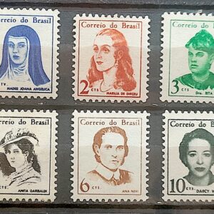 Selo Regular RHM 526 Mulheres Famosas 1967 Serie Completa 1