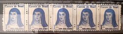 Selo Regular RHM 526 Mulheres Famosas Madre Joana Angelica Religiao 1967 5 Unidades