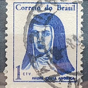 Selo Regular RHM 526 Mulheres Famosas Madre Joana Angelica Religiao 1967 Circulado 1