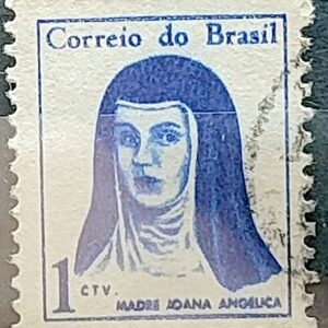 Selo Regular RHM 526 Mulheres Famosas Madre Joana Angelica Religiao 1967 Circulado 10