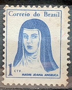 Selo Regular RHM 526 Mulheres Famosas Madre Joana Angelica Religiao 1967 Circulado 2