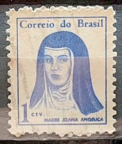 Selo Regular RHM 526 Mulheres Famosas Madre Joana Angelica Religiao 1967 Circulado 4