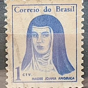 Selo Regular RHM 526 Mulheres Famosas Madre Joana Angelica Religiao 1967 Circulado 4