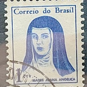 Selo Regular RHM 526 Mulheres Famosas Madre Joana Angelica Religiao 1967 Circulado 5