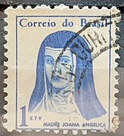 Selo Regular RHM 526 Mulheres Famosas Madre Joana Angelica Religiao 1967 Circulado 6