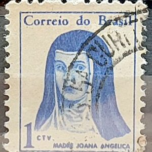 Selo Regular RHM 526 Mulheres Famosas Madre Joana Angelica Religiao 1967 Circulado 6