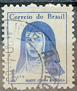 Selo Regular RHM 526 Mulheres Famosas Madre Joana Angelica Religiao 1967 Circulado 8