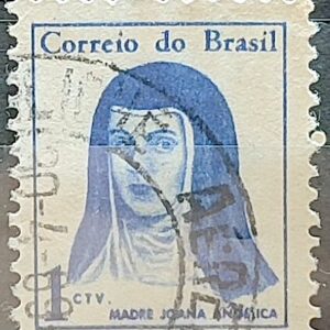 Selo Regular RHM 526 Mulheres Famosas Madre Joana Angelica Religiao 1967 Circulado 8