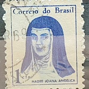 Selo Regular RHM 526 Mulheres Famosas Madre Joana Angelica Religiao 1967 Circulado 9