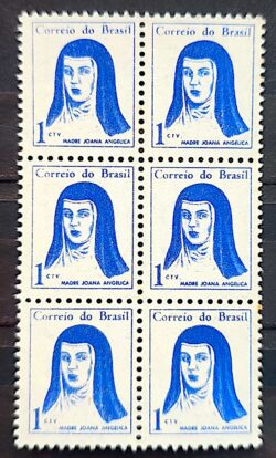 Selo Regular RHM 526 Mulheres Famosas Madre Joana Angelica Religiao 1967 Sextilha