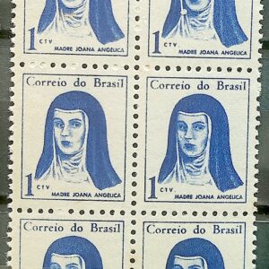 Selo Regular RHM 526 Mulheres Famosas Madre Joana Angelica Religiao 1967 Sextilha