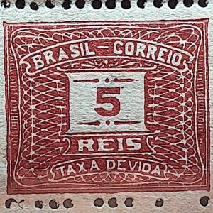 X 47 Selo Taxa Devida 5 Reis Filigrana D 1920